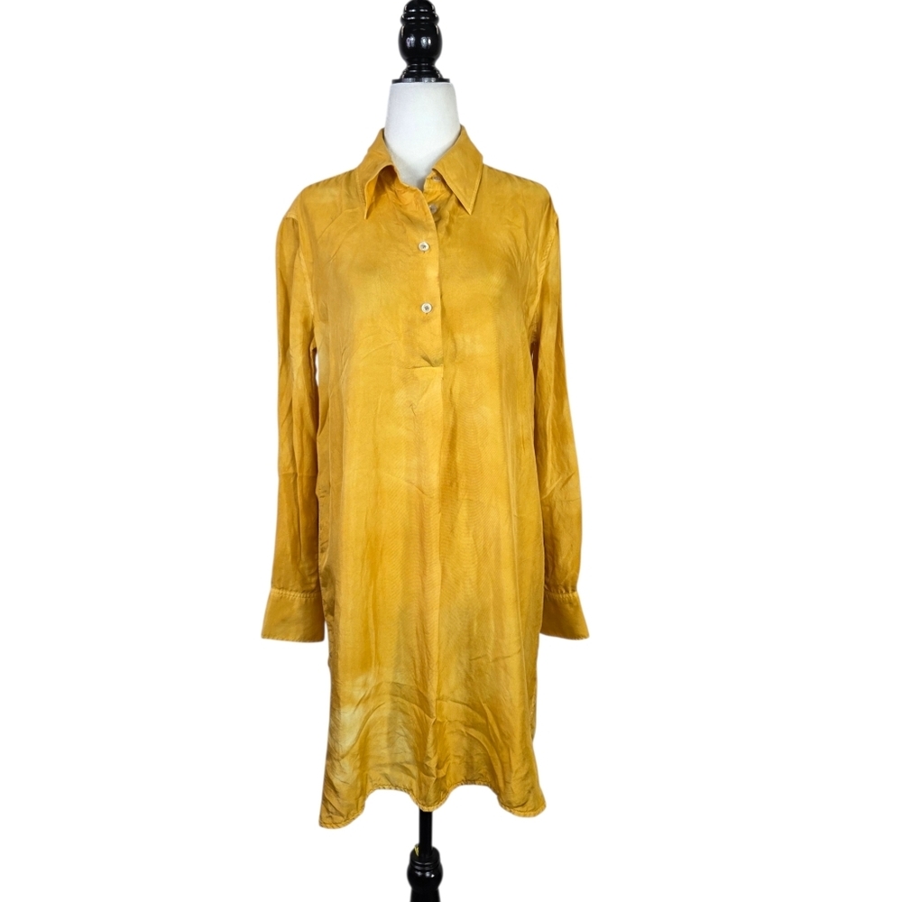 Wilfred Le Fou tie dye button up collared Shirt long sleeves Dress